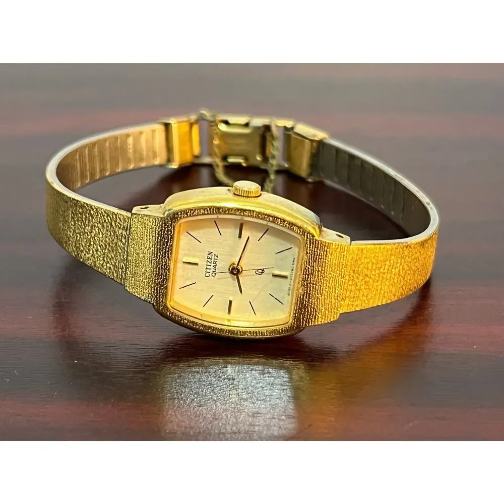 VTG Citizen Quartz Wrist Watch Gold Tone Dainty Untested